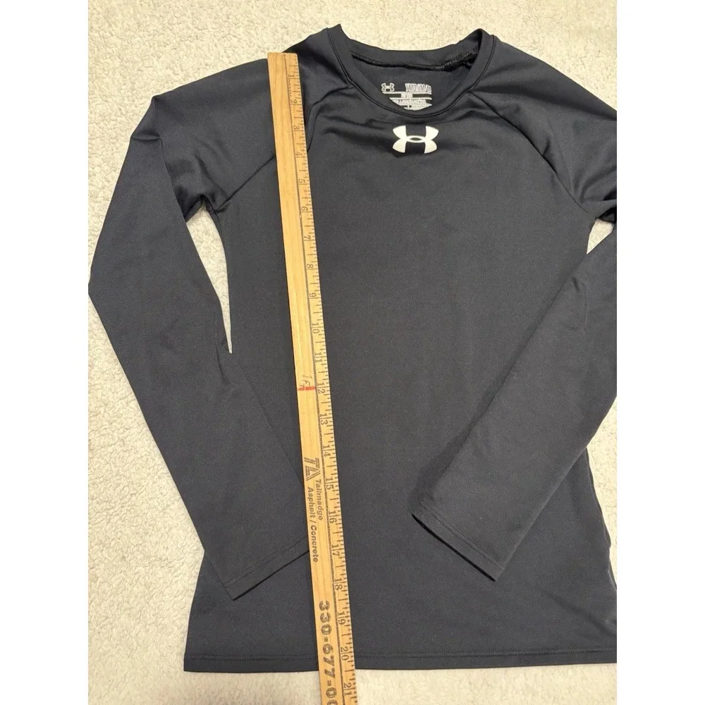Under Armour Boys Youth Medium Long Sleeve Shirts Lot Of 2 Blue & Black